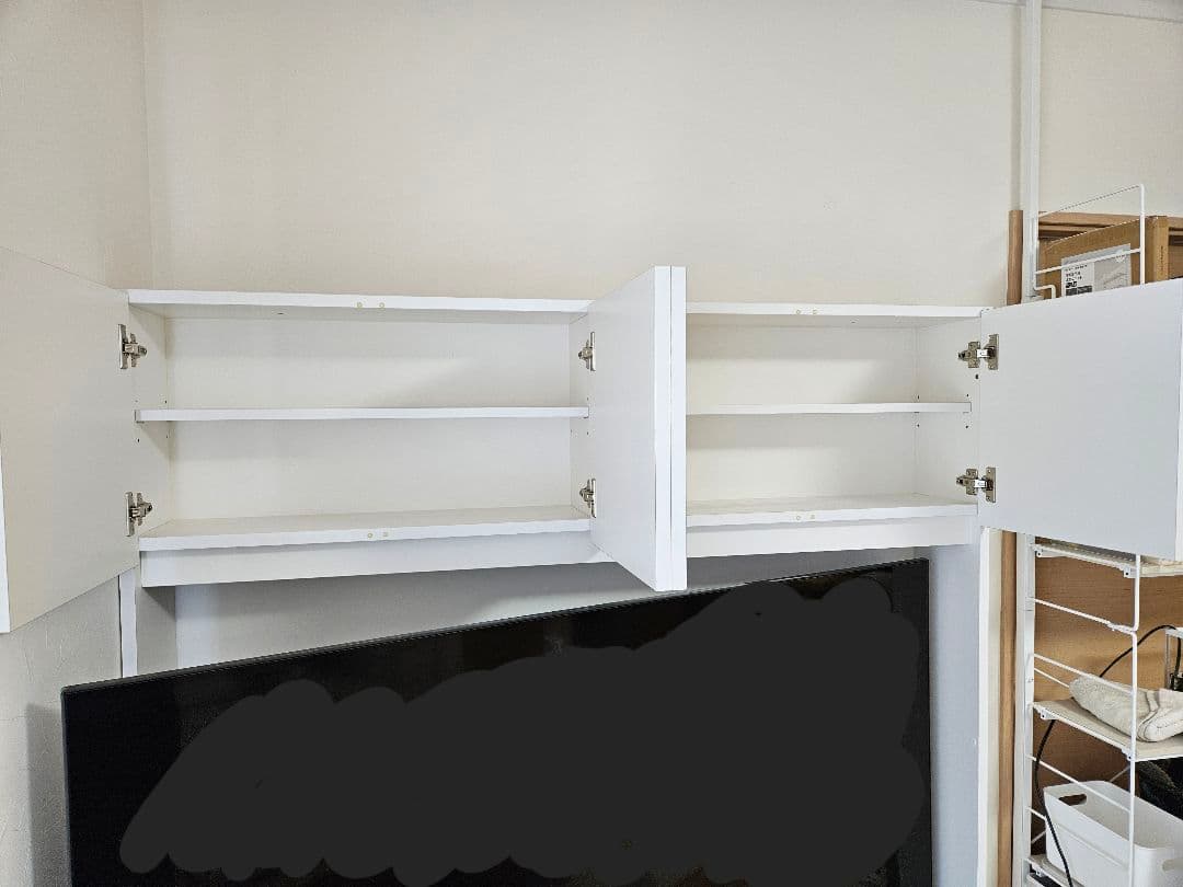 【美品・送料設置込】ディノス コーナー壁面収納 テレビボード 左壁付け(予備付)