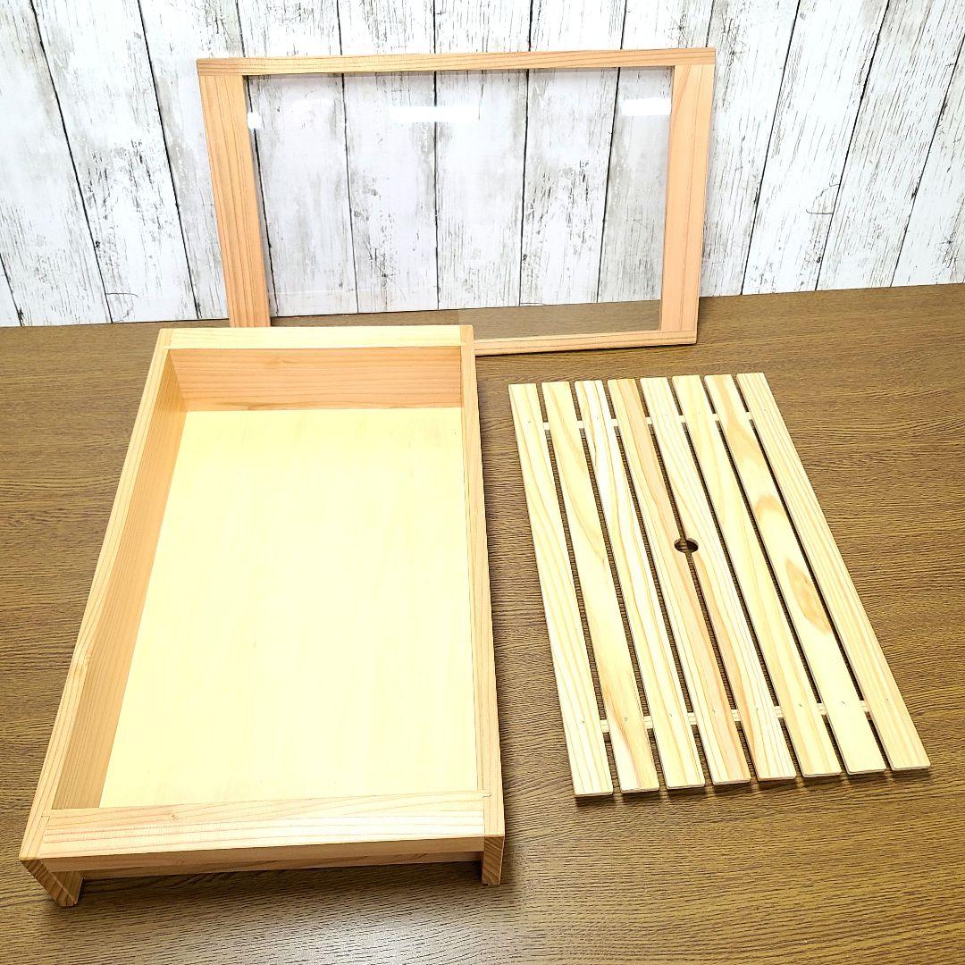 No2034【新品】 寿司ネタケース ネタ箱　目皿・アクリル蓋付【保冷剤付き】