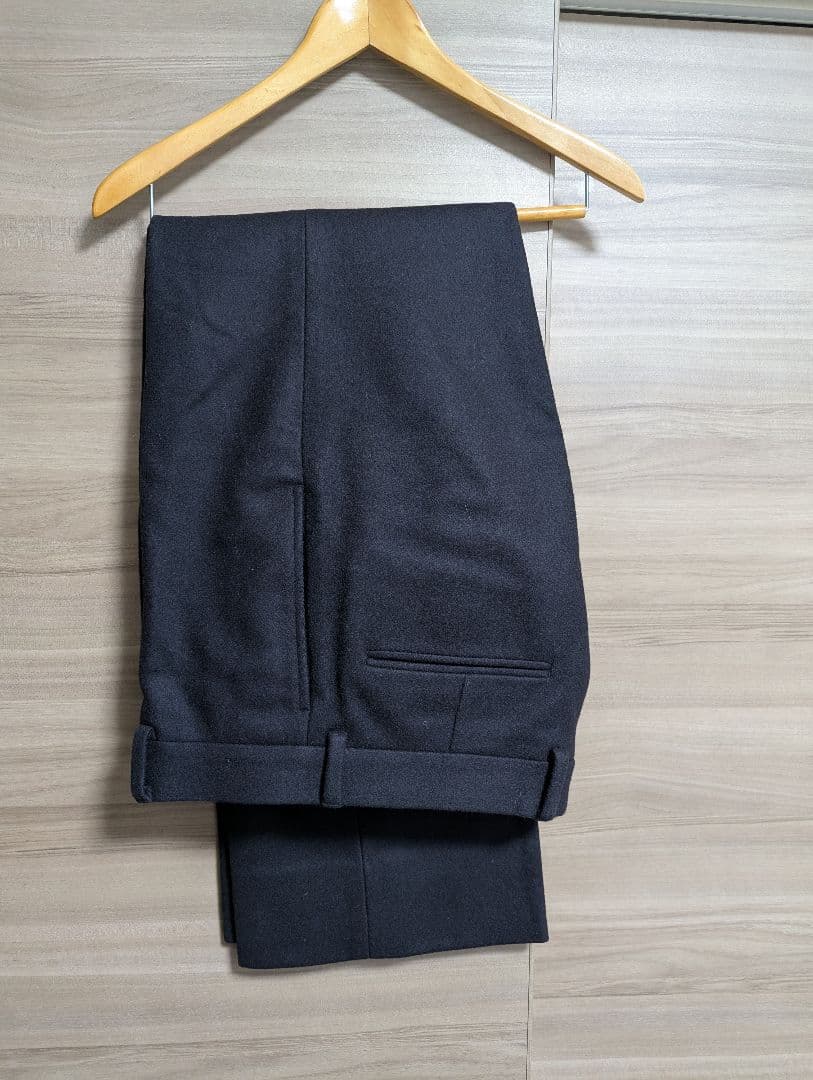 COMOL ILIGHT MELTON PIPED STEM /メルトン パンツ