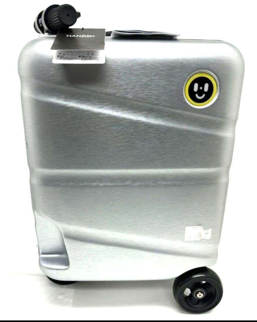 【44】HANZO シルバー　乗れる　電源 スーツケース キャリー