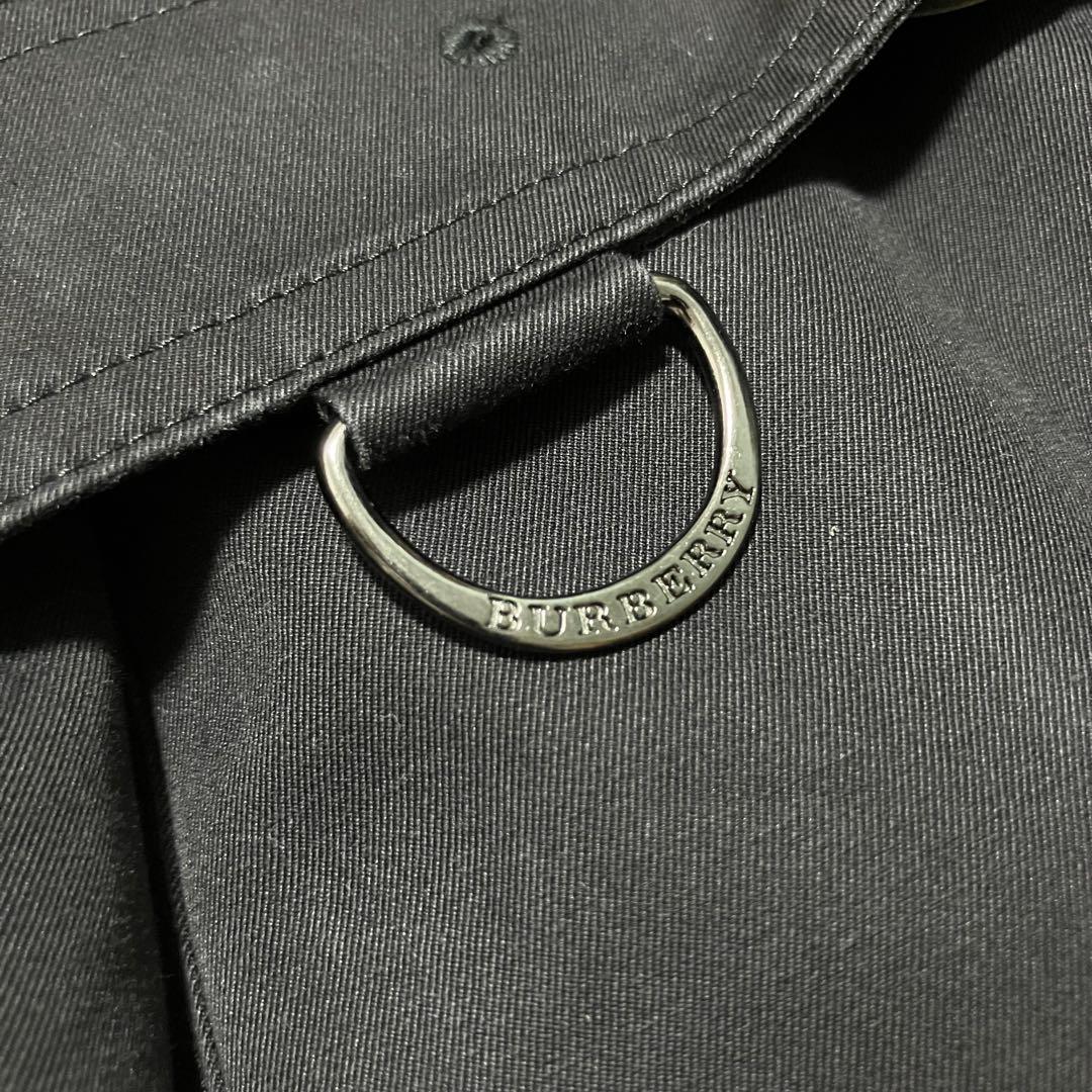 極美品✨バーバリーロンドン　トレンチコート　メガチェック　ウールライナー　黒　L