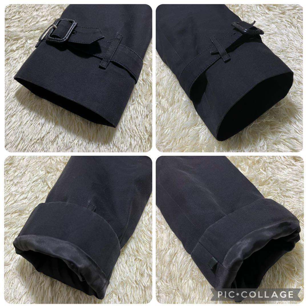 極美品✨バーバリーロンドン　トレンチコート　メガチェック　ウールライナー　黒　L