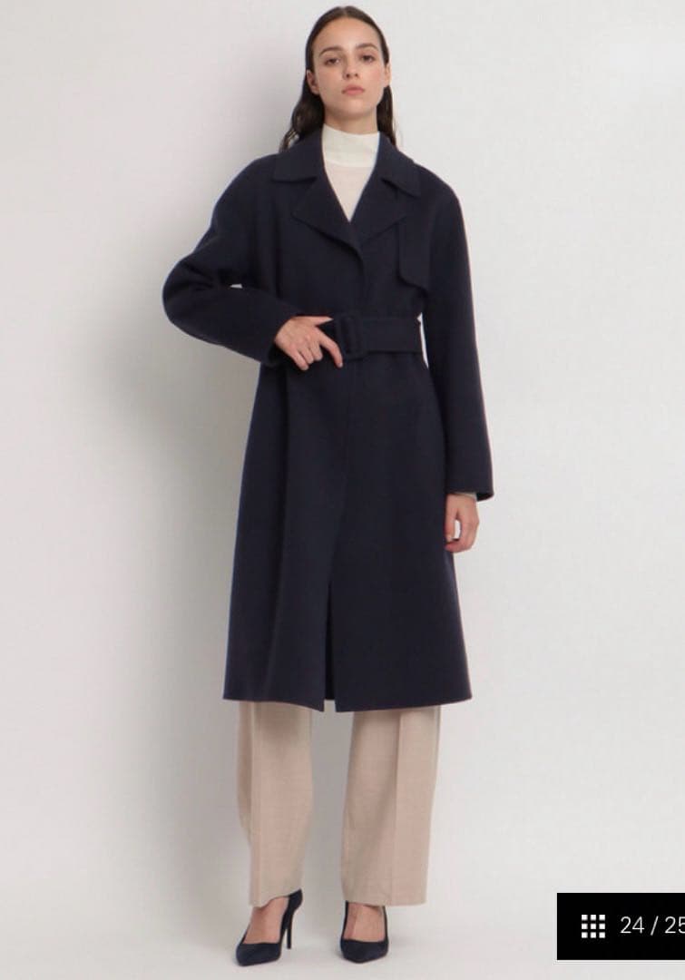 22AW セオリー　カシミヤ混ウールトレンチコート