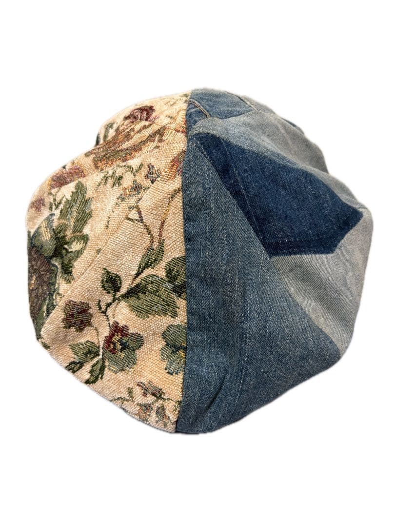 KAPITALデニム×ゴブラン織りパッチワークベレー帽 キャピタル 日本製