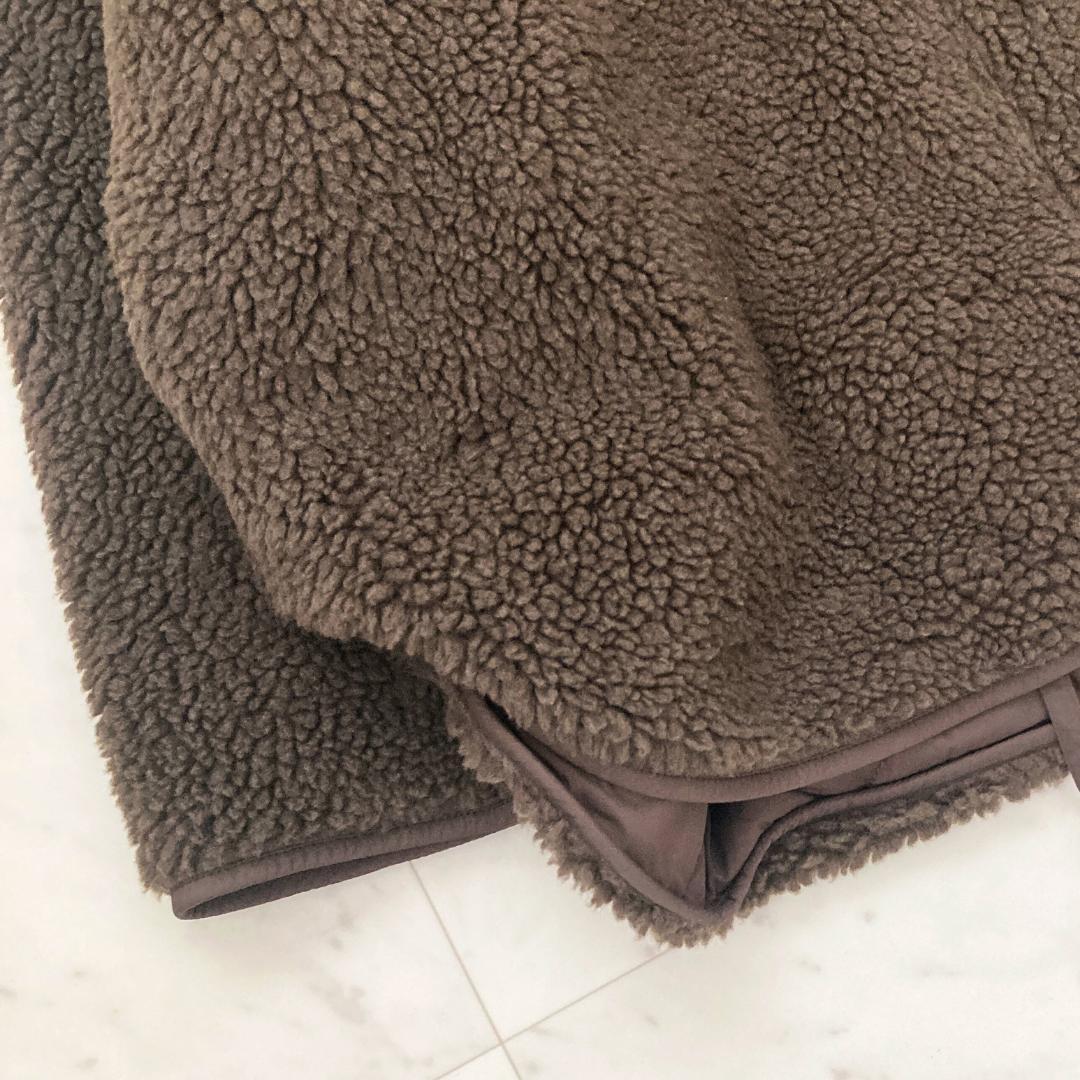 タグ付き未使用　スローブイエナ　キルトボアリバーシブルブルゾン　ブラウン