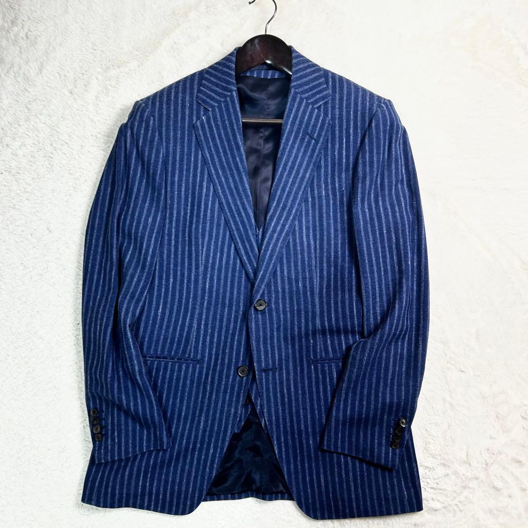 TOMORROWLAND オーダーメイドZegna スーツ　3ピース　ストライプ