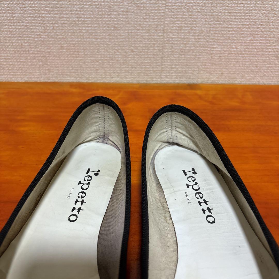 レペット フラットシューズ 黒 ブラック 本革 レザー 36 23cm