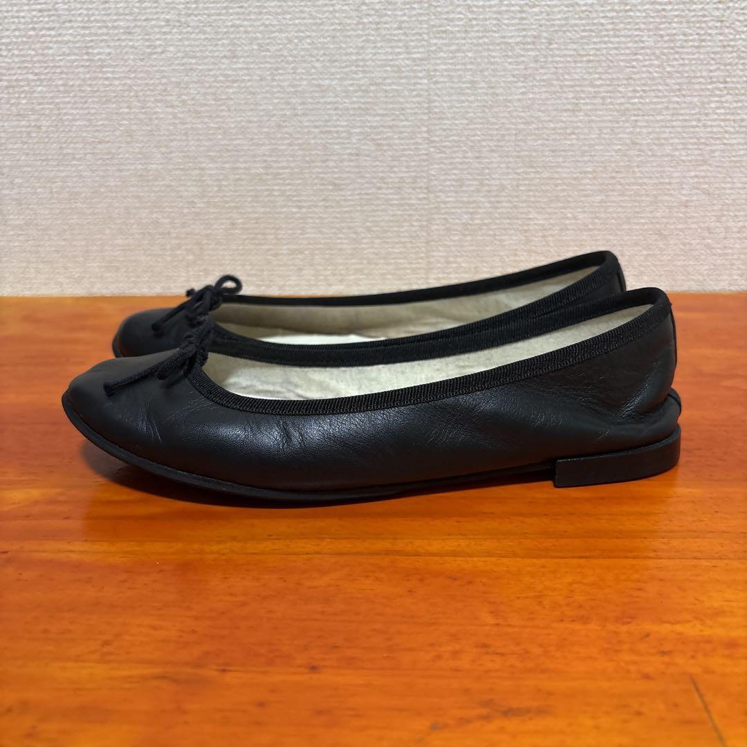 レペット フラットシューズ 黒 ブラック 本革 レザー 36 23cm