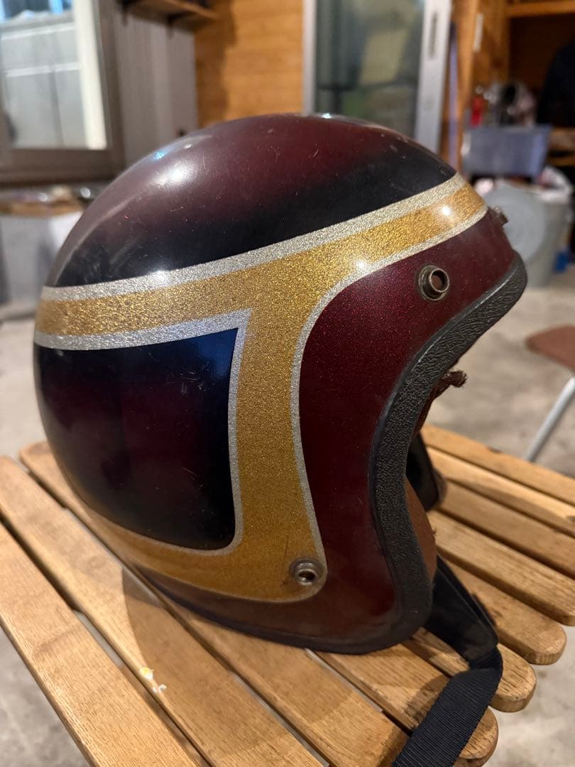 【年末年始セール】ヴィンテージ ラメヘルメット ハーレー　ショベル