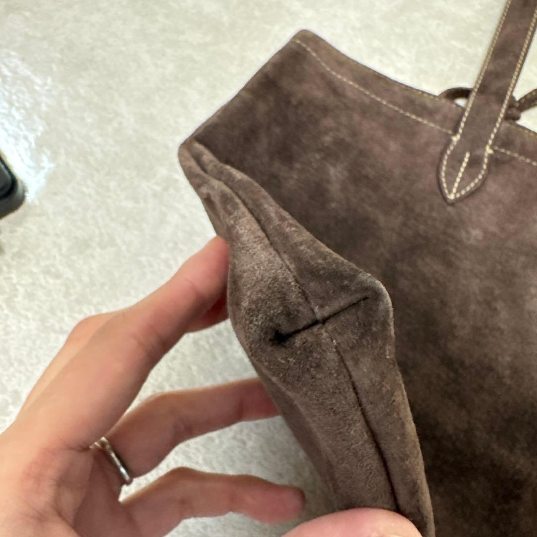 89 美品　アカーテ　ACATE ブラウン　スエード　ハンドバッグ　メンズ