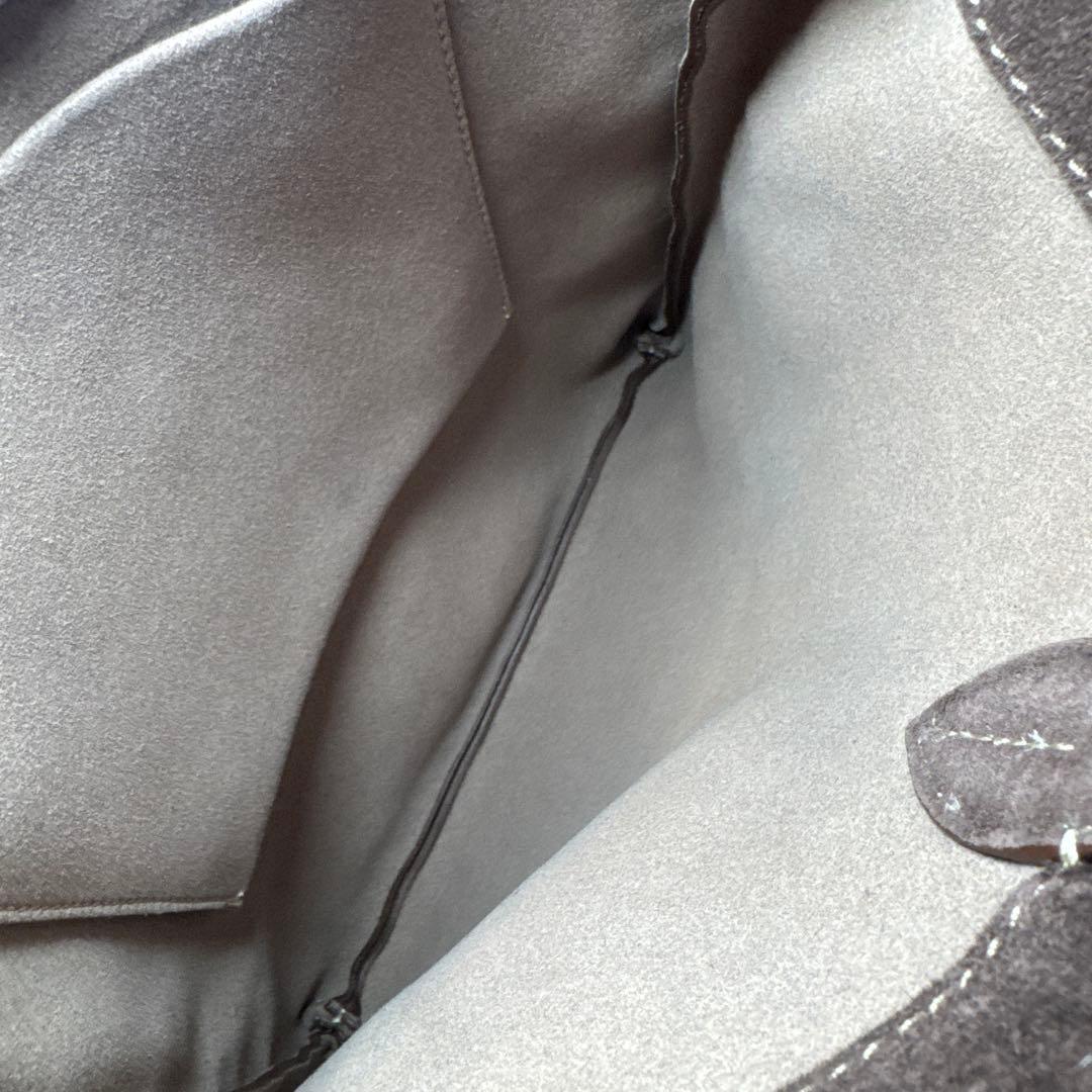 89 美品　アカーテ　ACATE ブラウン　スエード　ハンドバッグ　メンズ