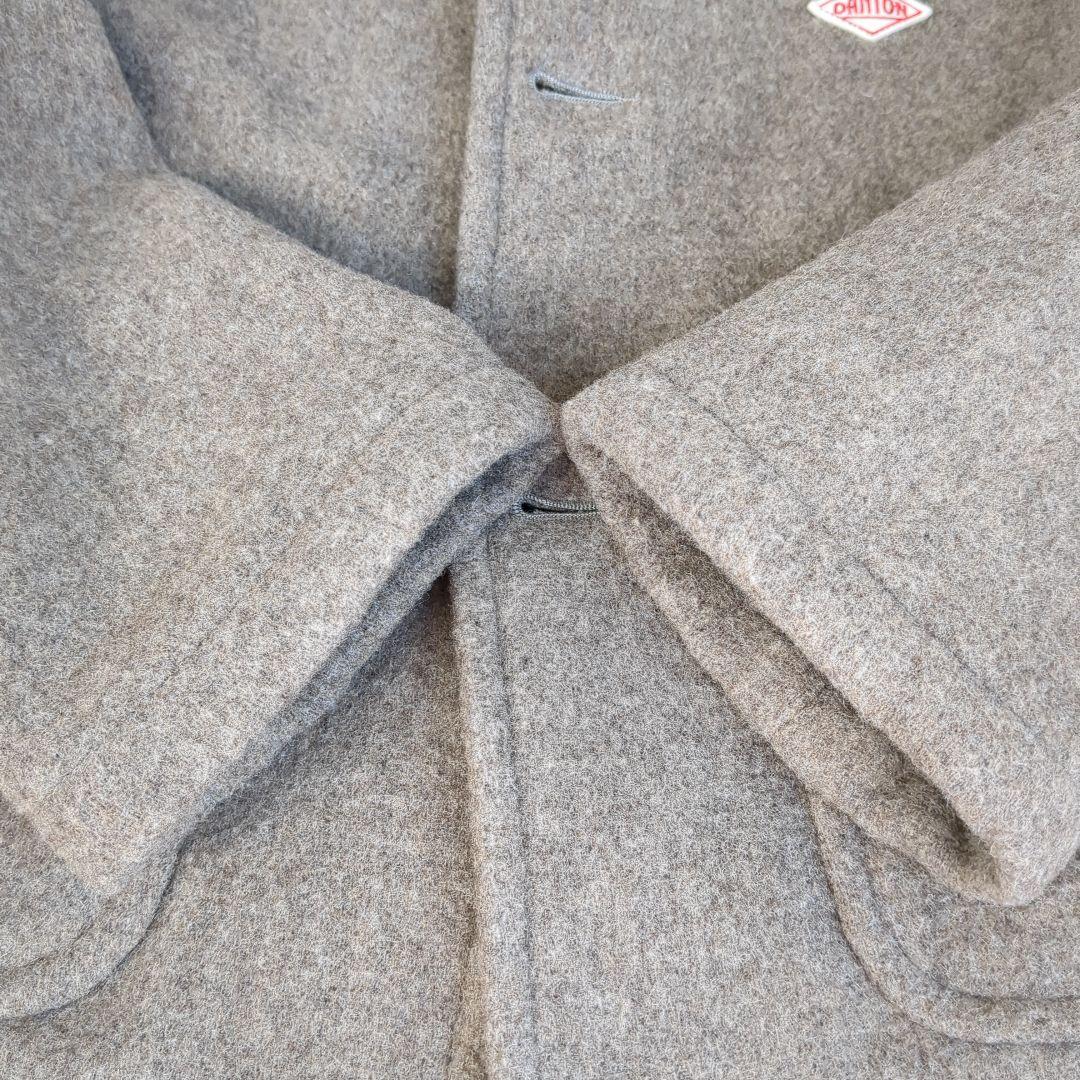 【DANTON】ライトパイル　ノーカラージャケット　ショートコート