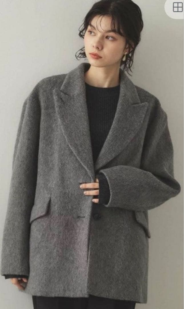 《Oggi掲載》シャギーウール混 テーラードコート