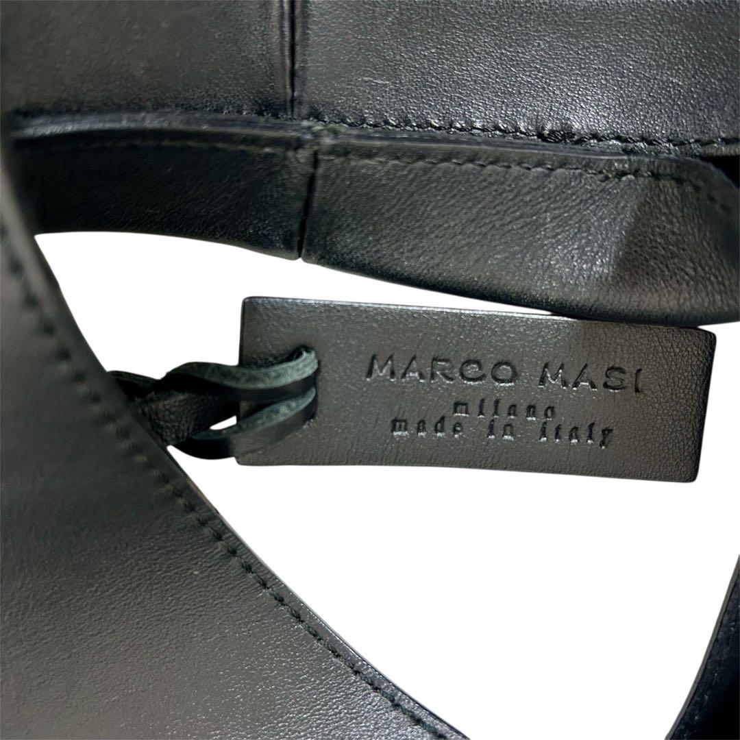 【美品】MARCO MASI マルコマージ イタリア製 本革×キャンバス トート