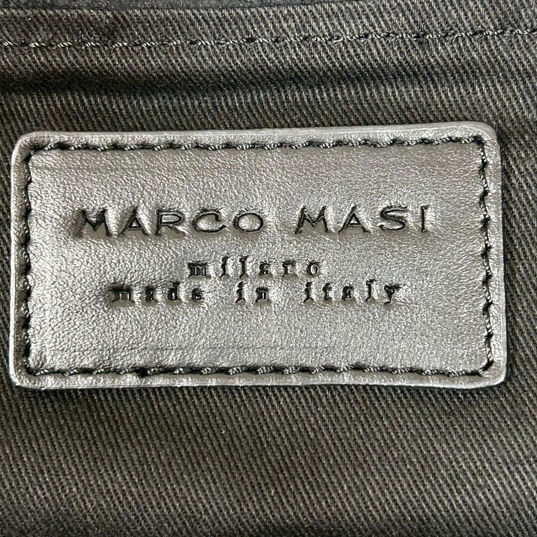 【美品】MARCO MASI マルコマージ イタリア製 本革×キャンバス トート