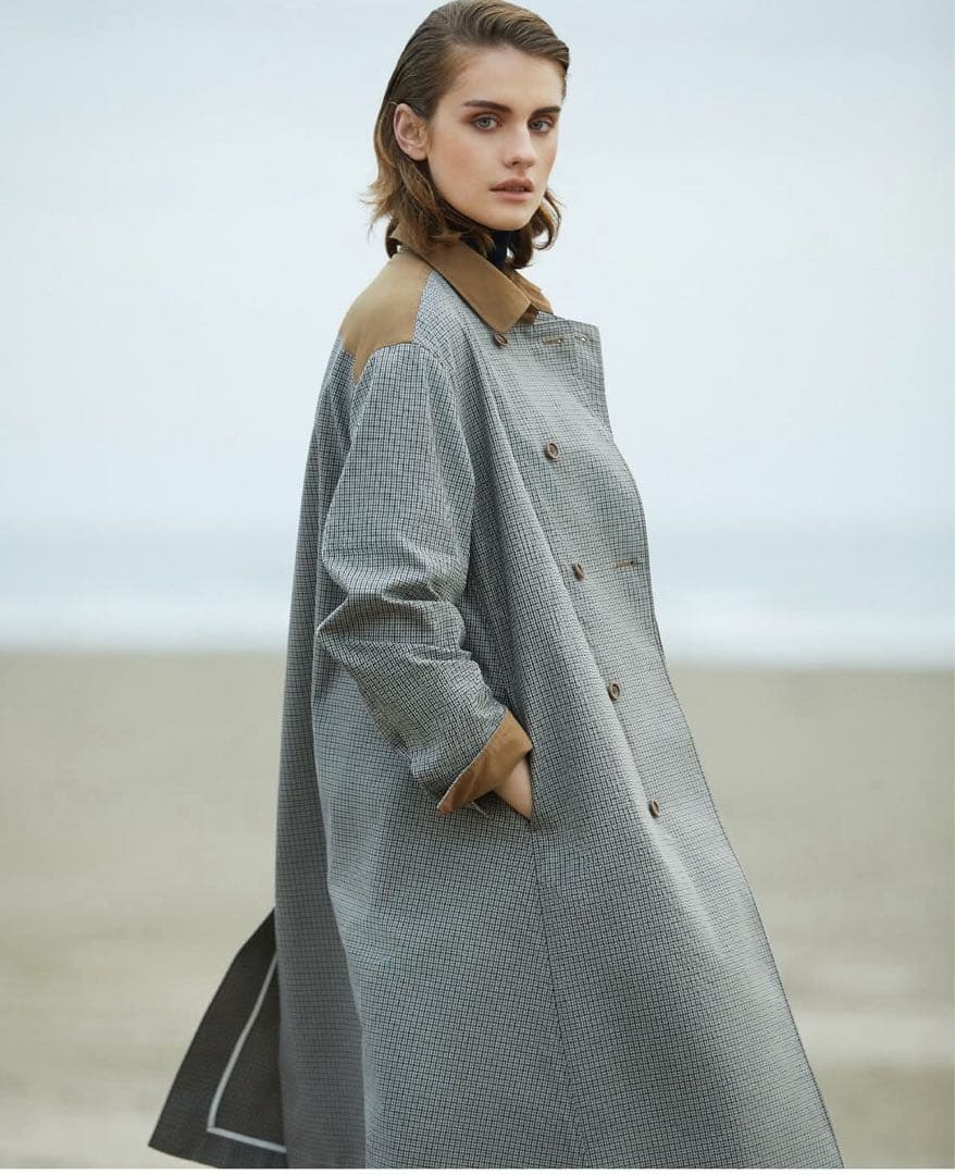 AK+1 エーケーワン　グレンチェック　コート