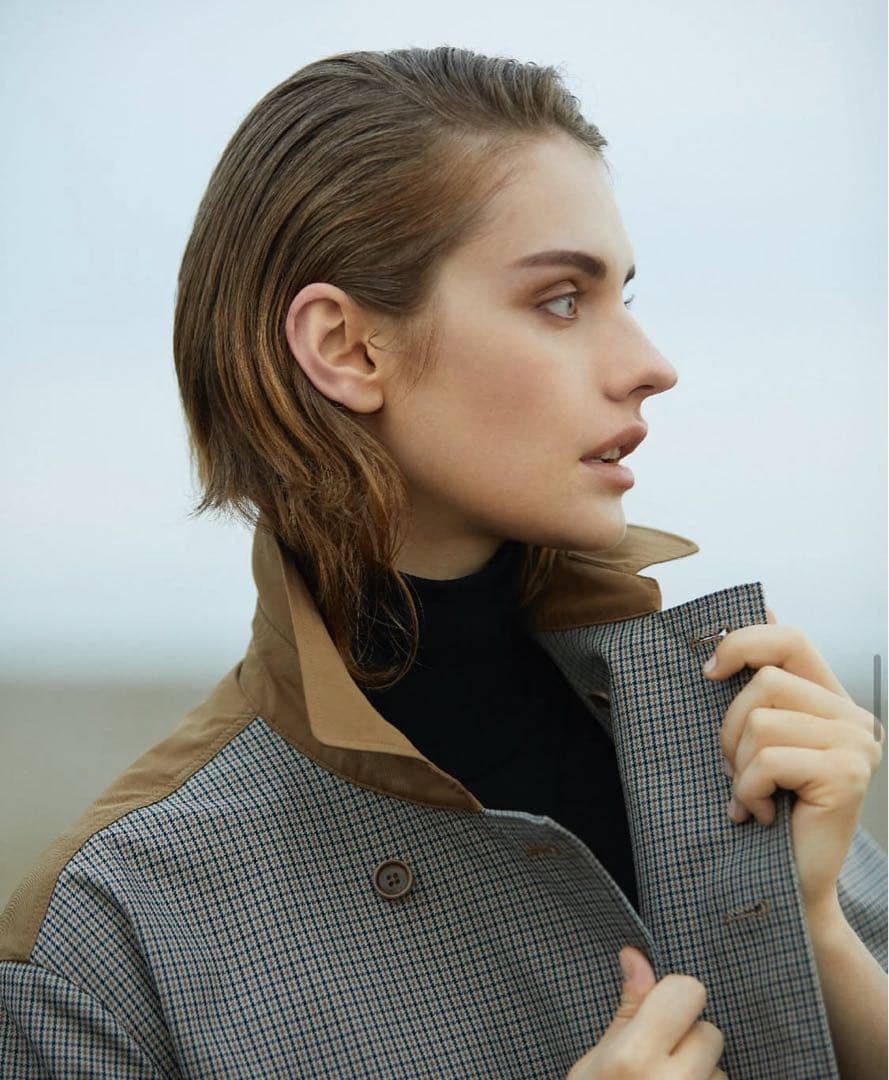 AK+1 エーケーワン　グレンチェック　コート