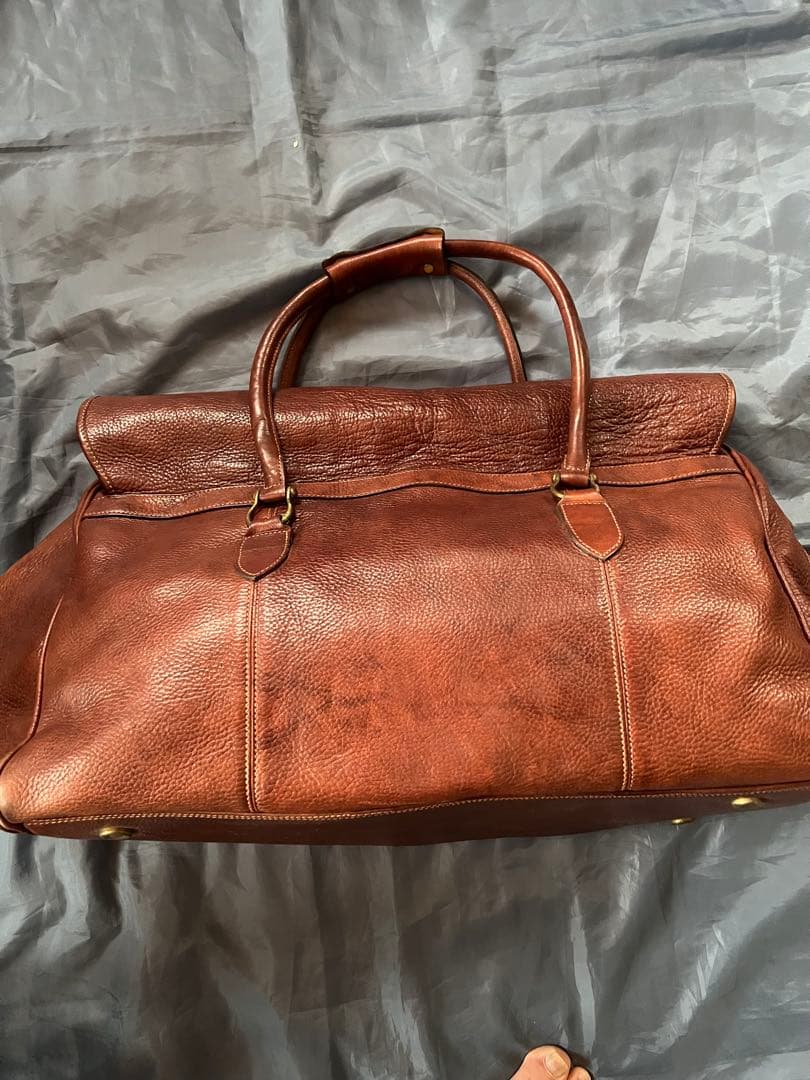 Mulberry マルベリー　ブラウンレザー ボストンバッグ