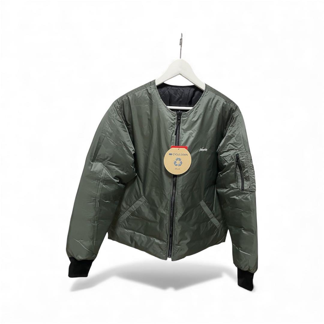 NANGA ナンガ 別注 リバーシブルダウンジャケット　カーキ/ブラック