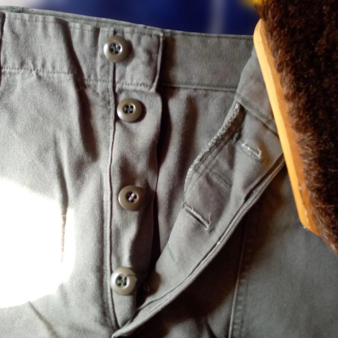 GUNG HO ガンホーベイカーパンツ　オリーブ　90sボタンフライUSA