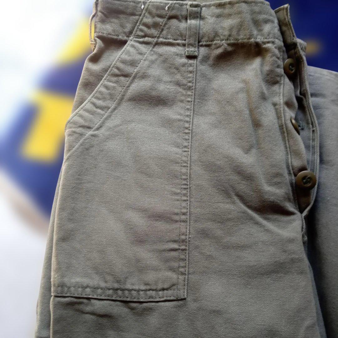 GUNG HO ガンホーベイカーパンツ　オリーブ　90sボタンフライUSA