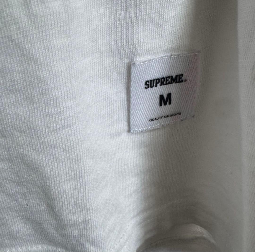 【古着】supreme 2024 長袖ロンT 袖プリ　ホワイト