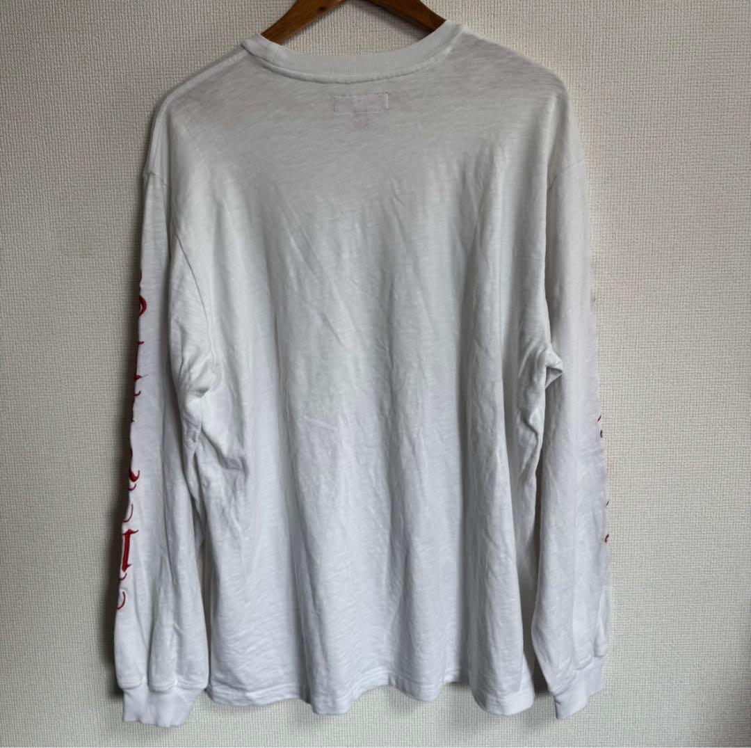 【古着】supreme 2024 長袖ロンT 袖プリ　ホワイト
