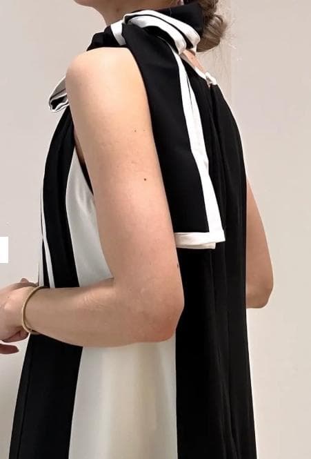 GRACE CONTINENTAL49,500円24SSバイカラーフレームドレス