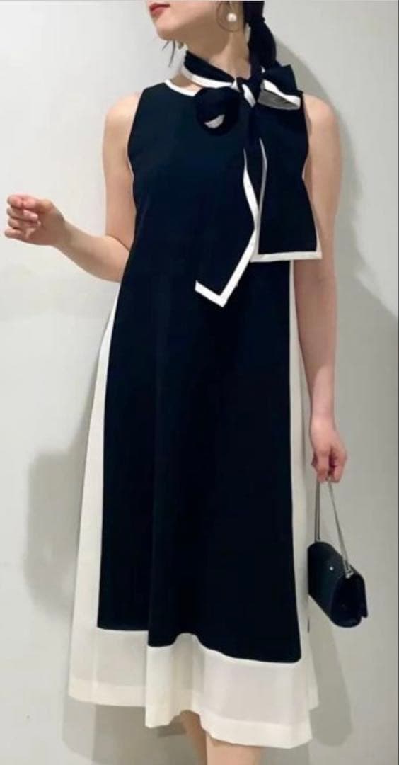 GRACE CONTINENTAL49,500円24SSバイカラーフレームドレス