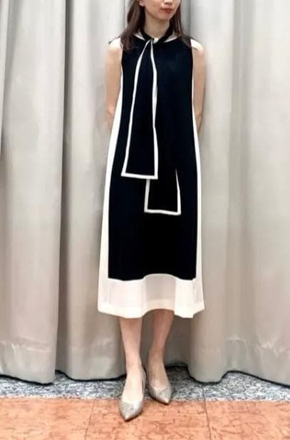 GRACE CONTINENTAL49,500円24SSバイカラーフレームドレス