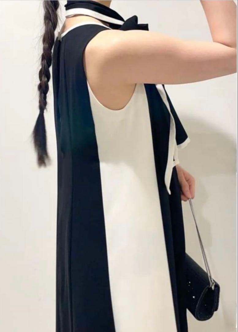 GRACE CONTINENTAL49,500円24SSバイカラーフレームドレス