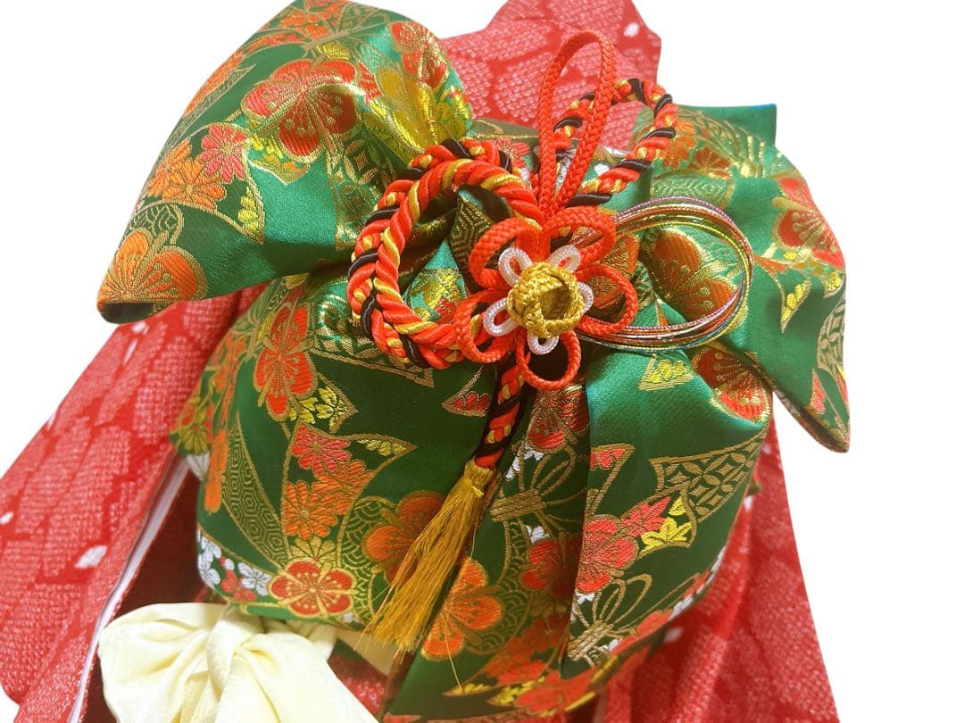 鹿の子柄♡七五三　7歳　女の子　フルセット　一式　赤系