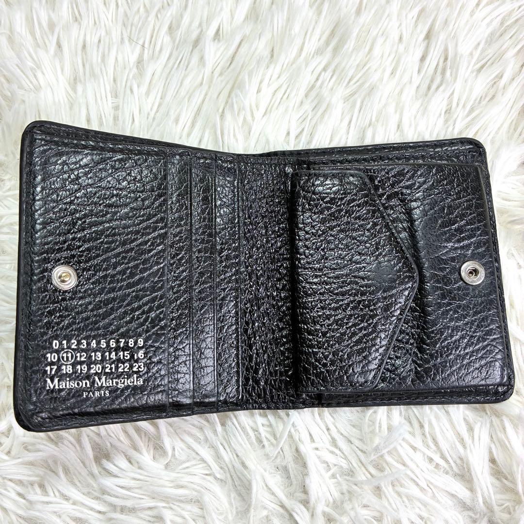 美品✨ マルジェラ 4ステッチ 二つ折り財布 バイフォールド ポッパーウォレット