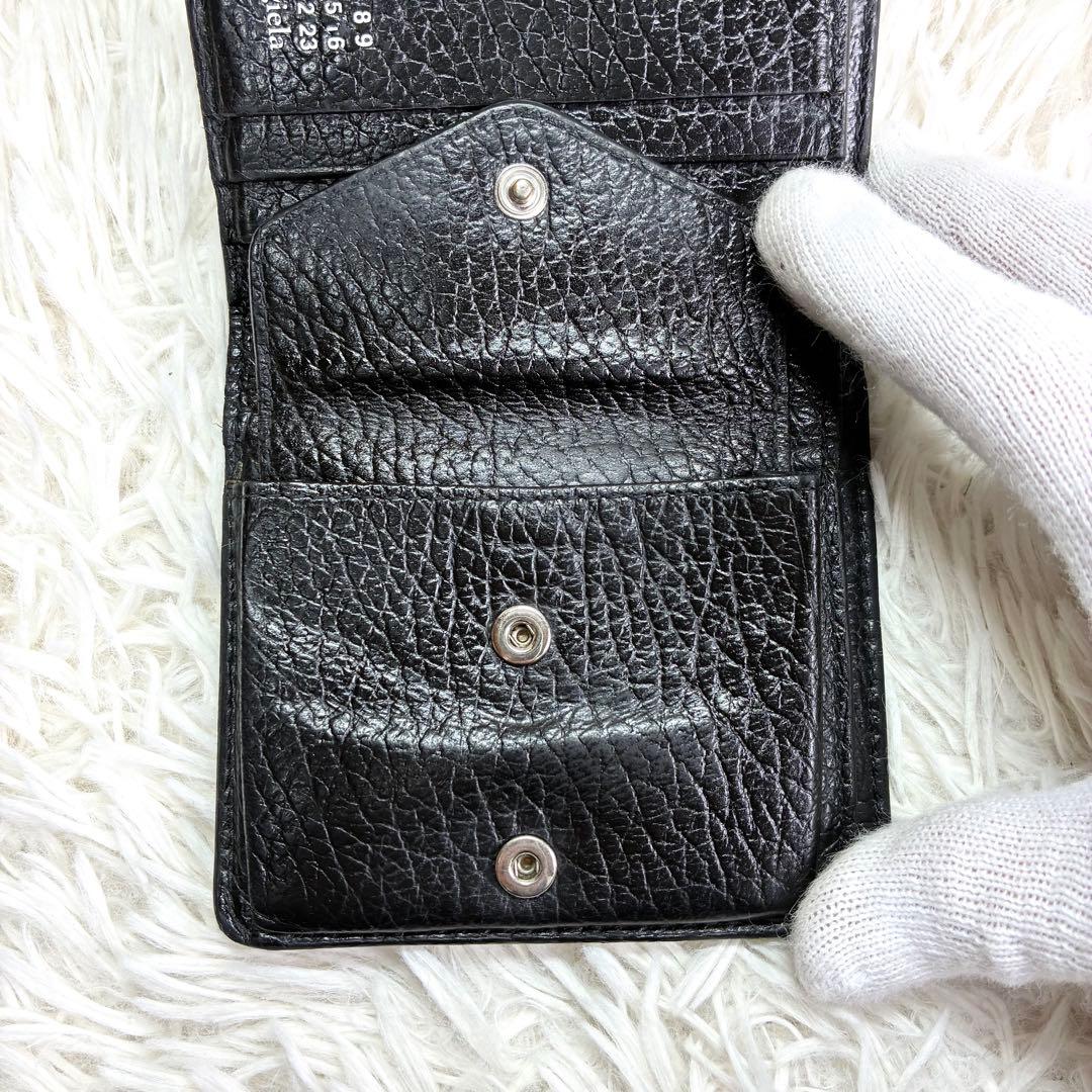 美品✨ マルジェラ 4ステッチ 二つ折り財布 バイフォールド ポッパーウォレット