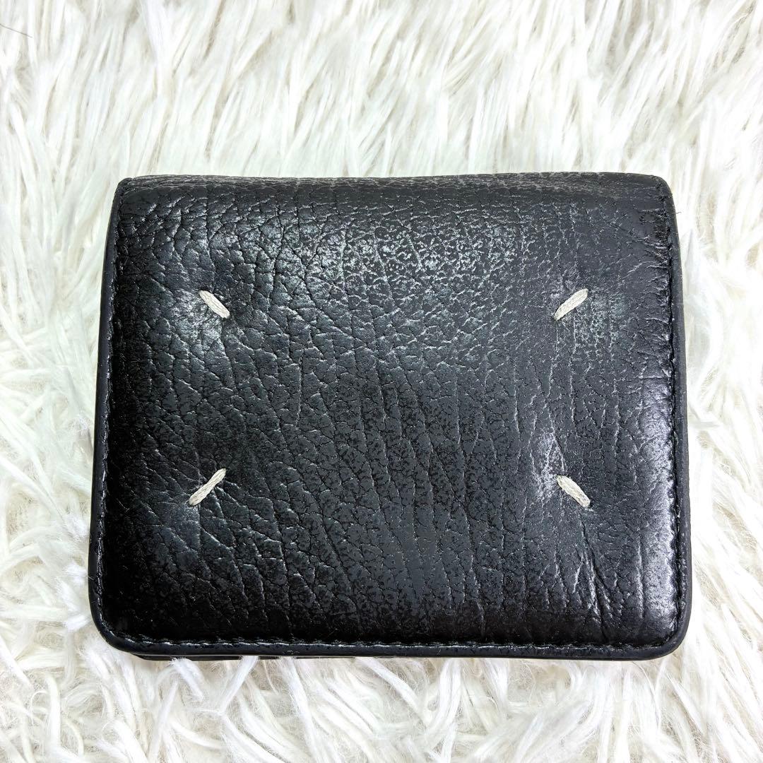 美品✨ マルジェラ 4ステッチ 二つ折り財布 バイフォールド ポッパーウォレット