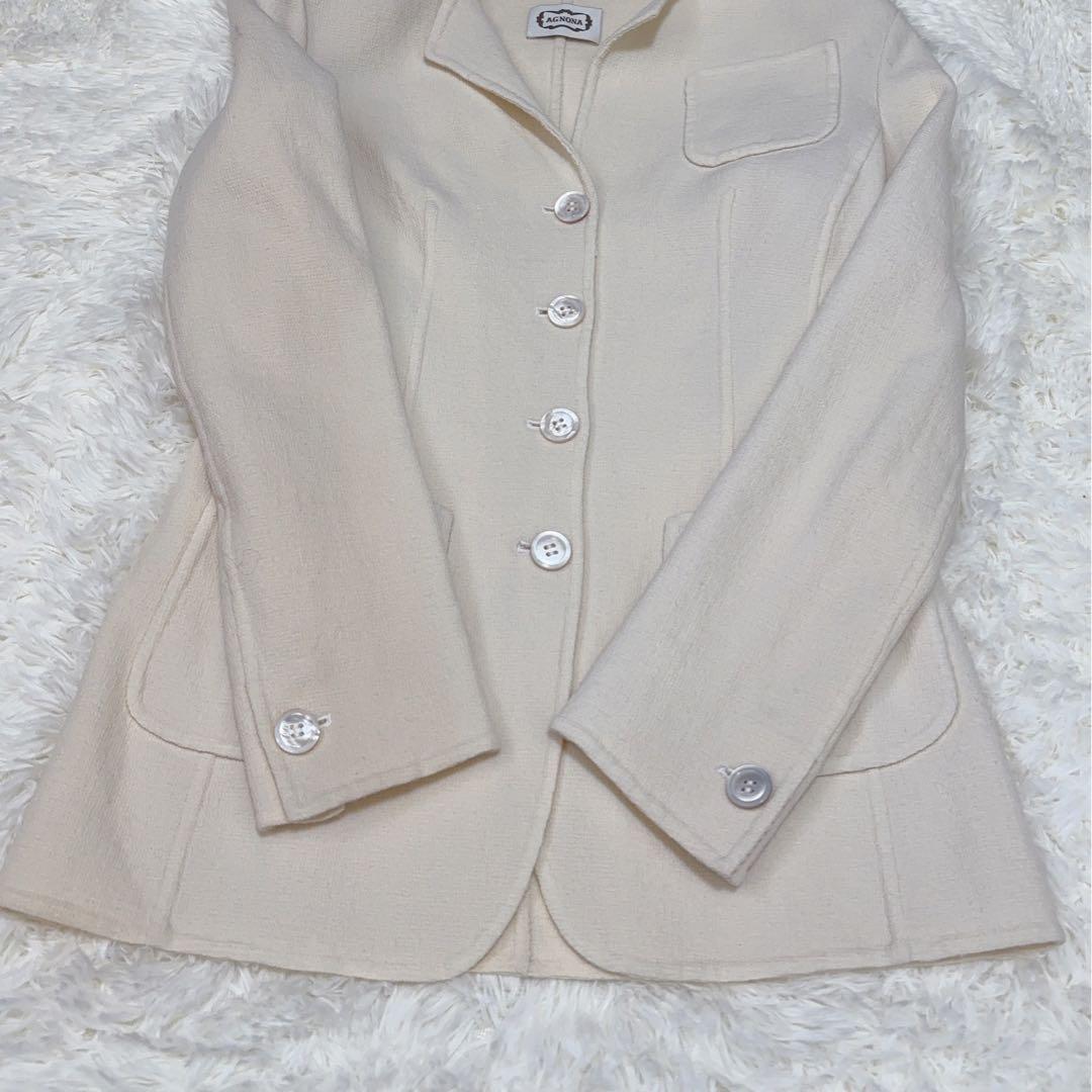 Agnona アニオナ ウールシルク ジャケット 42 伊製