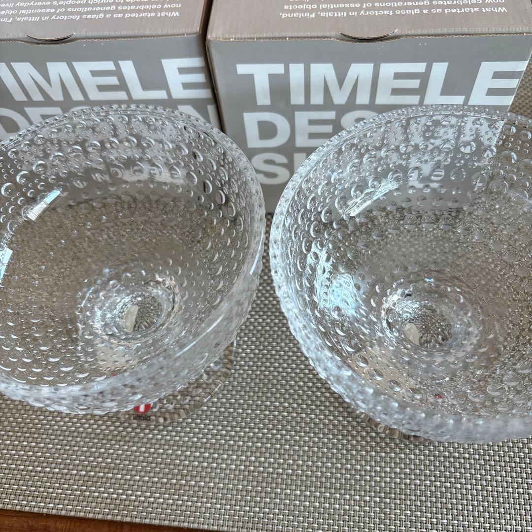 (新品) イッタラ　カステヘルミ　スタンドボウル　クリア　２個セット