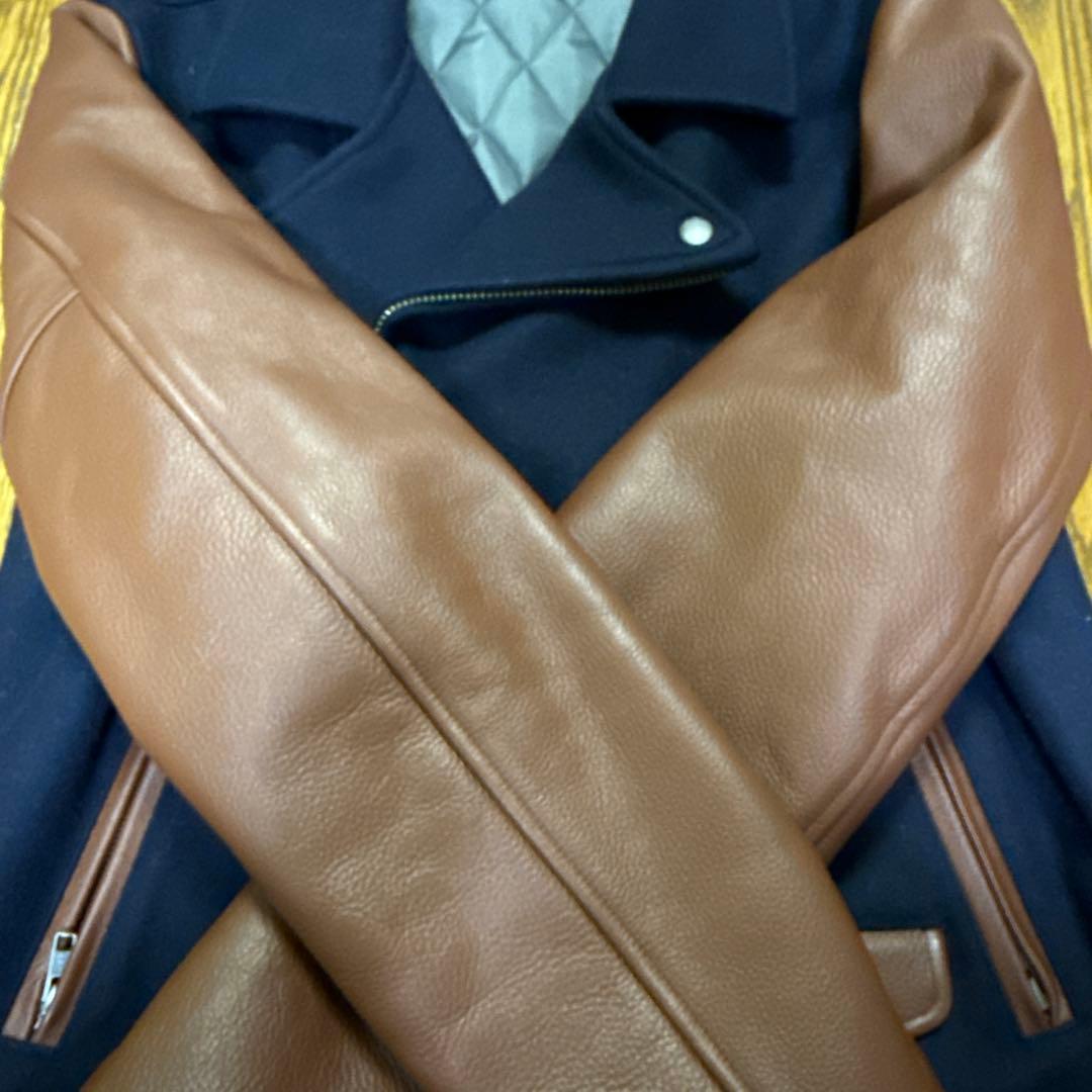 THE BROOKLYN CIRCUS スタジャン ネイビー/ブラウン