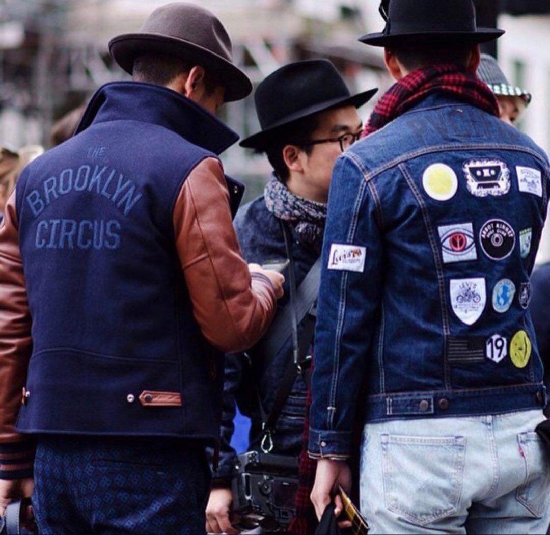 THE BROOKLYN CIRCUS スタジャン ネイビー/ブラウン