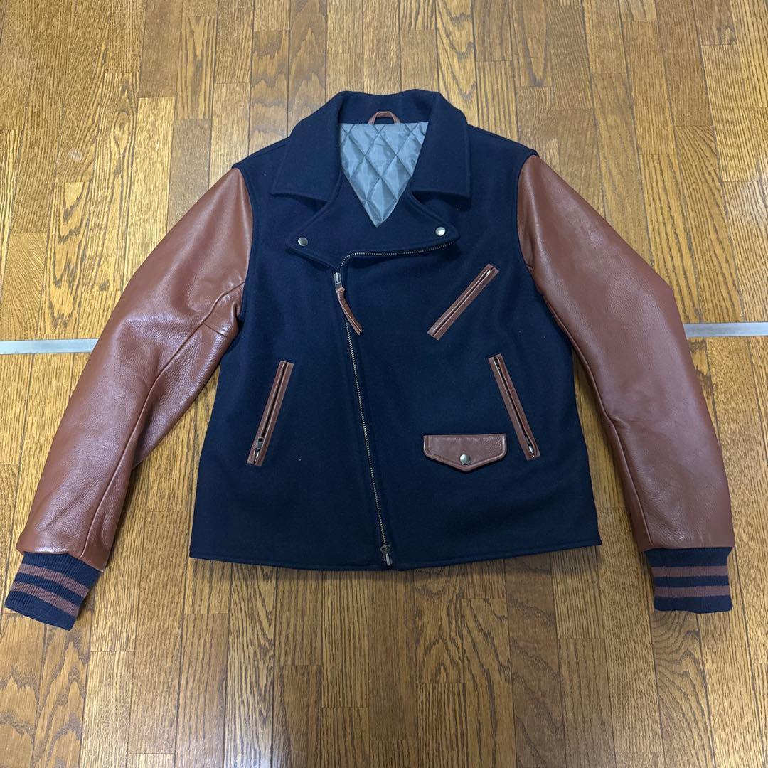 THE BROOKLYN CIRCUS スタジャン ネイビー/ブラウン