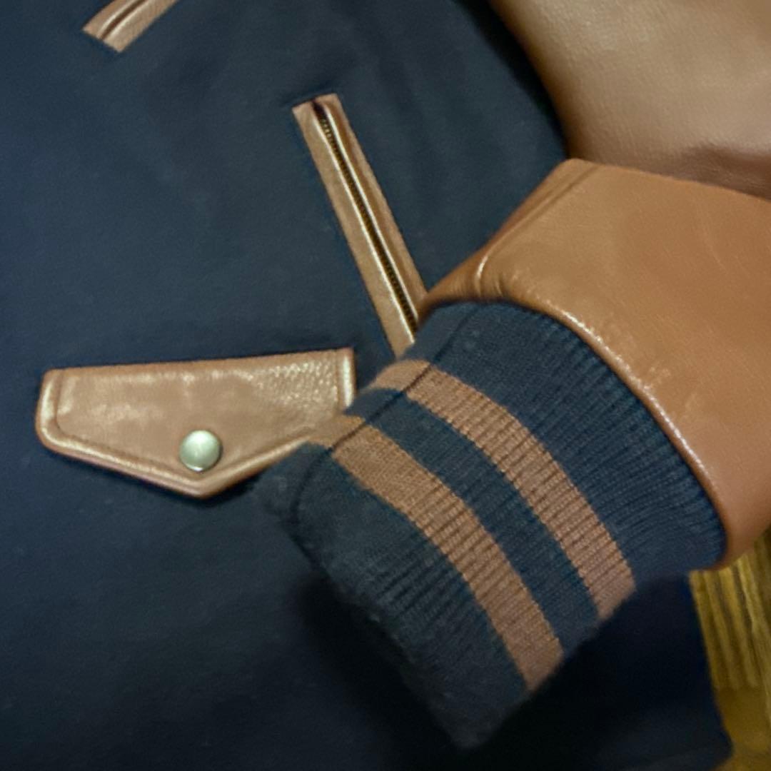 THE BROOKLYN CIRCUS スタジャン ネイビー/ブラウン