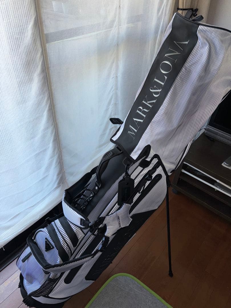 MARK & LONA キャディバッグ ホワイト ブラック