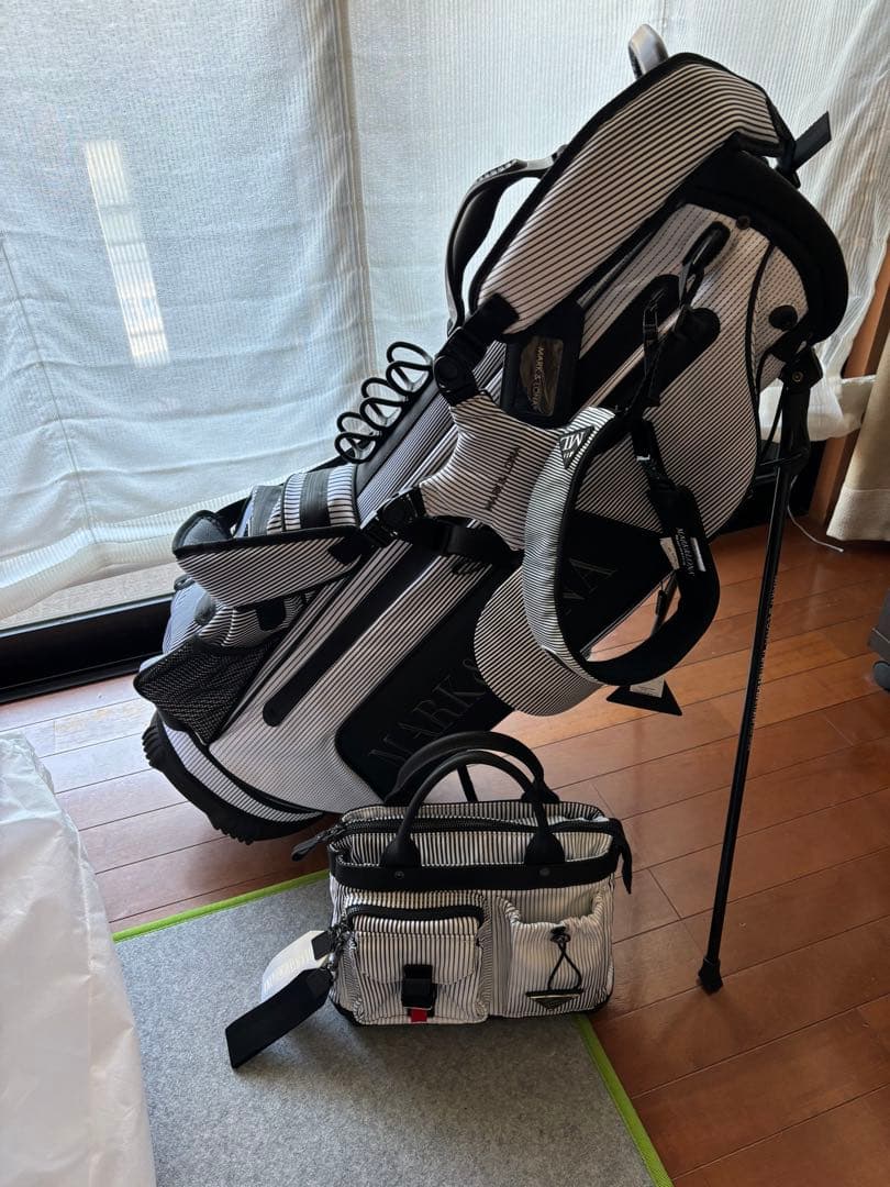 MARK & LONA キャディバッグ ホワイト ブラック