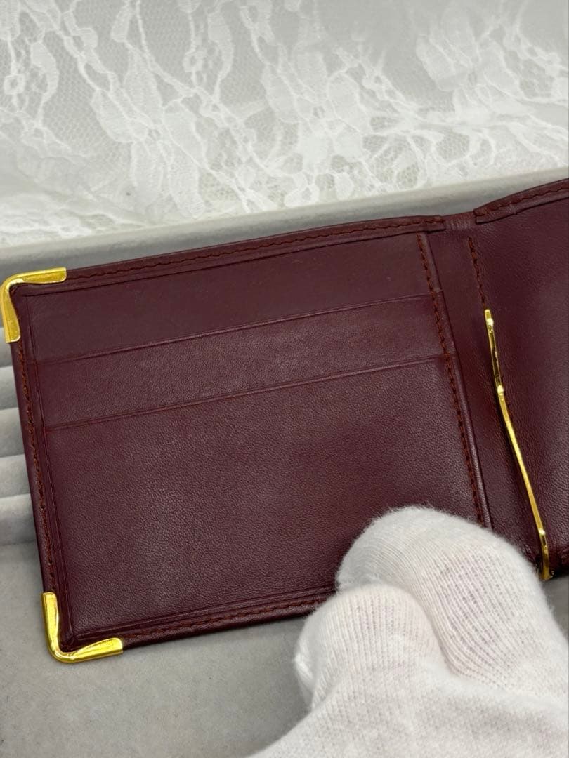 カルティエ マストライン レザー マネークリップ　札入れ カード入れ　上品