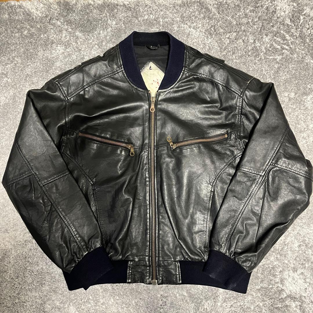 【最終値下げ】vintage MA-1 レザージャケット　レザーライダース