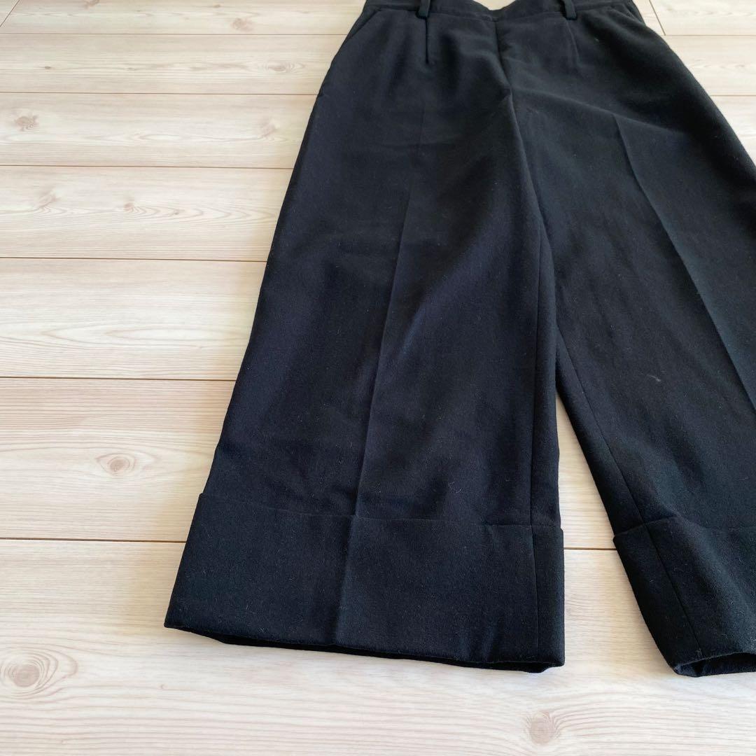 マーガレットハウエル FOX BROTHERS フランネル パンツ Ⅱ ブラック