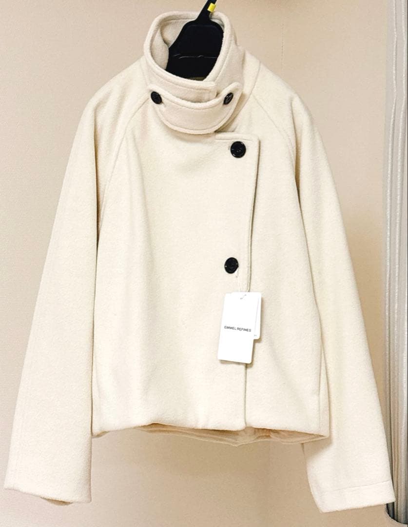 EMMEL REFINES スタンドカラー ショート コート