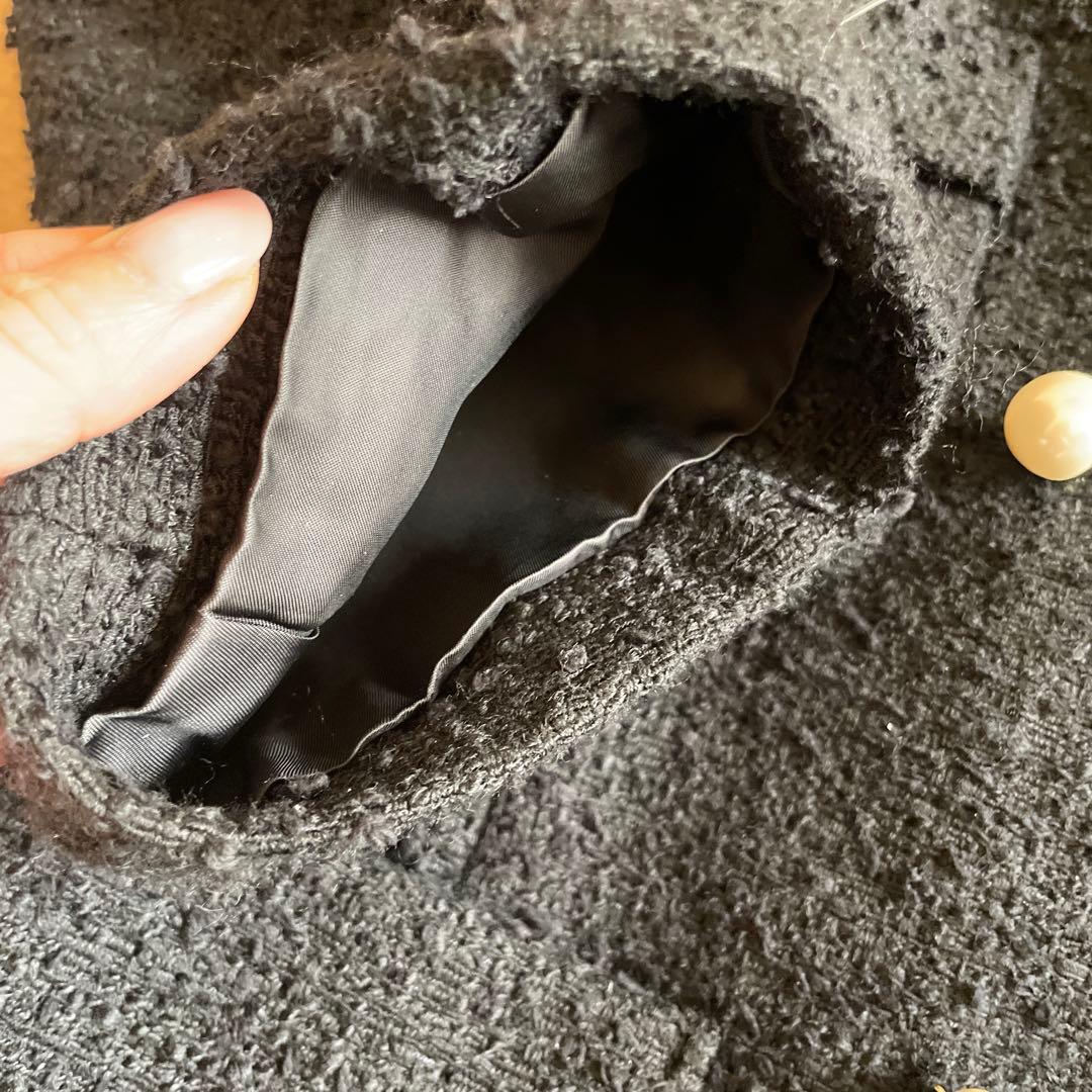 2023 ANAYI スラブツィードジャケット　34 ブラック