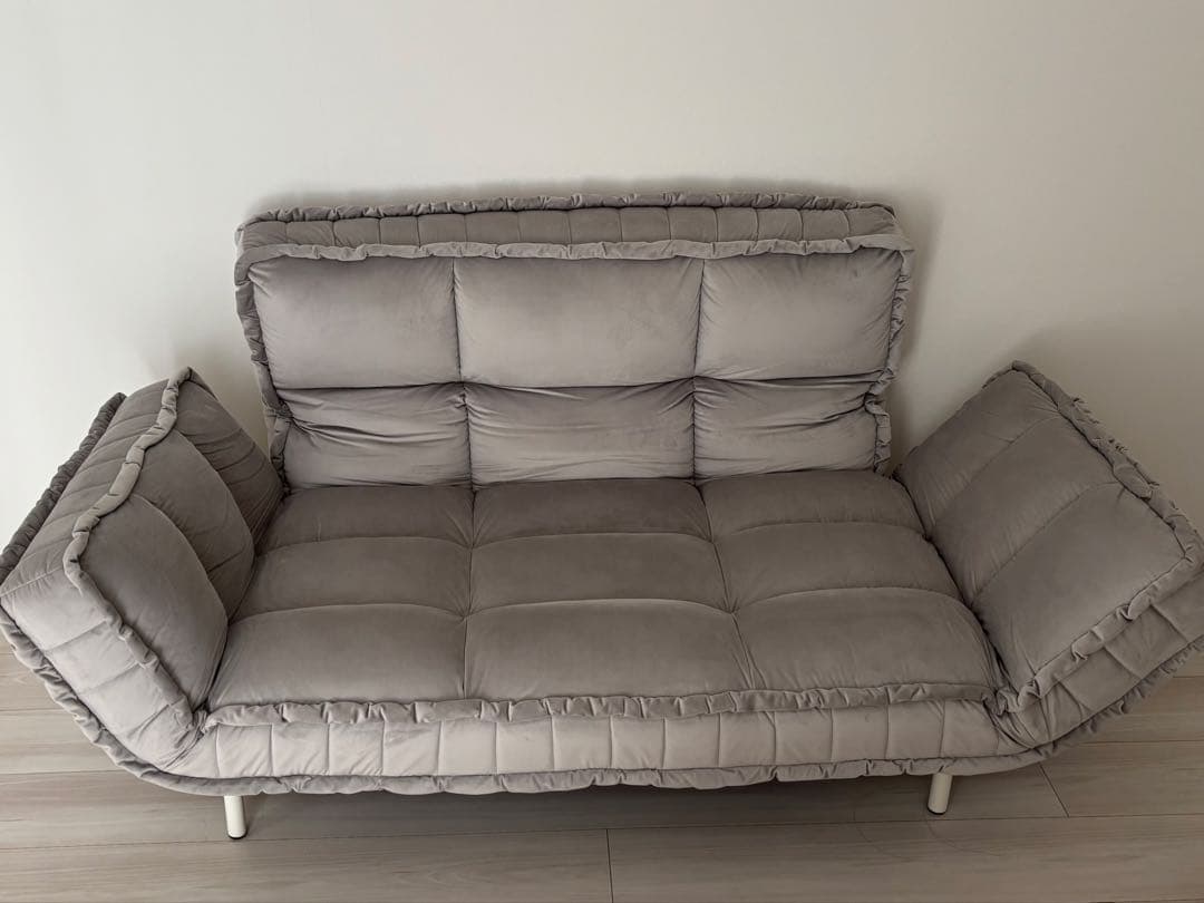 ピソラ コンパクトソファベッド 2 グレー（W1270～1720）