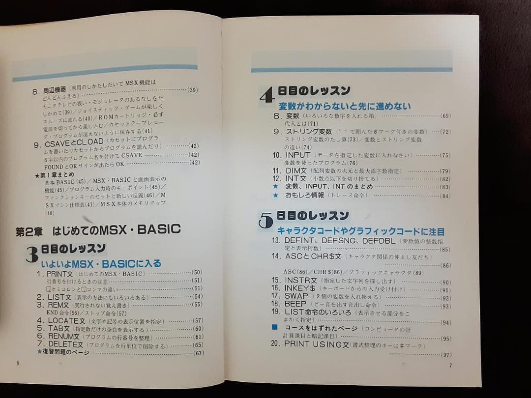 MSX はじめてのパソコン入門 10日間でマスター　山下利秋 著　新星出版社